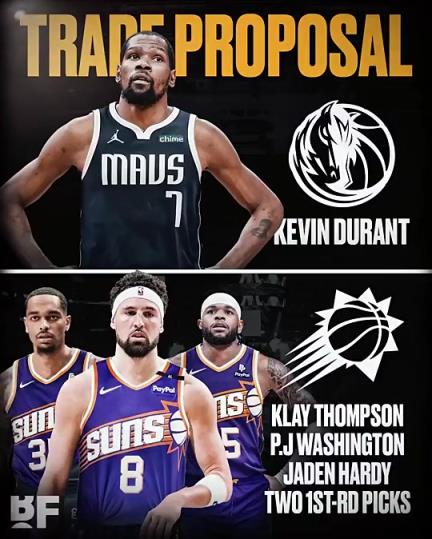 和歐文濃眉組三巨？美媒：獨行俠可用克萊+PJ+哈迪+倆首輪去換KD