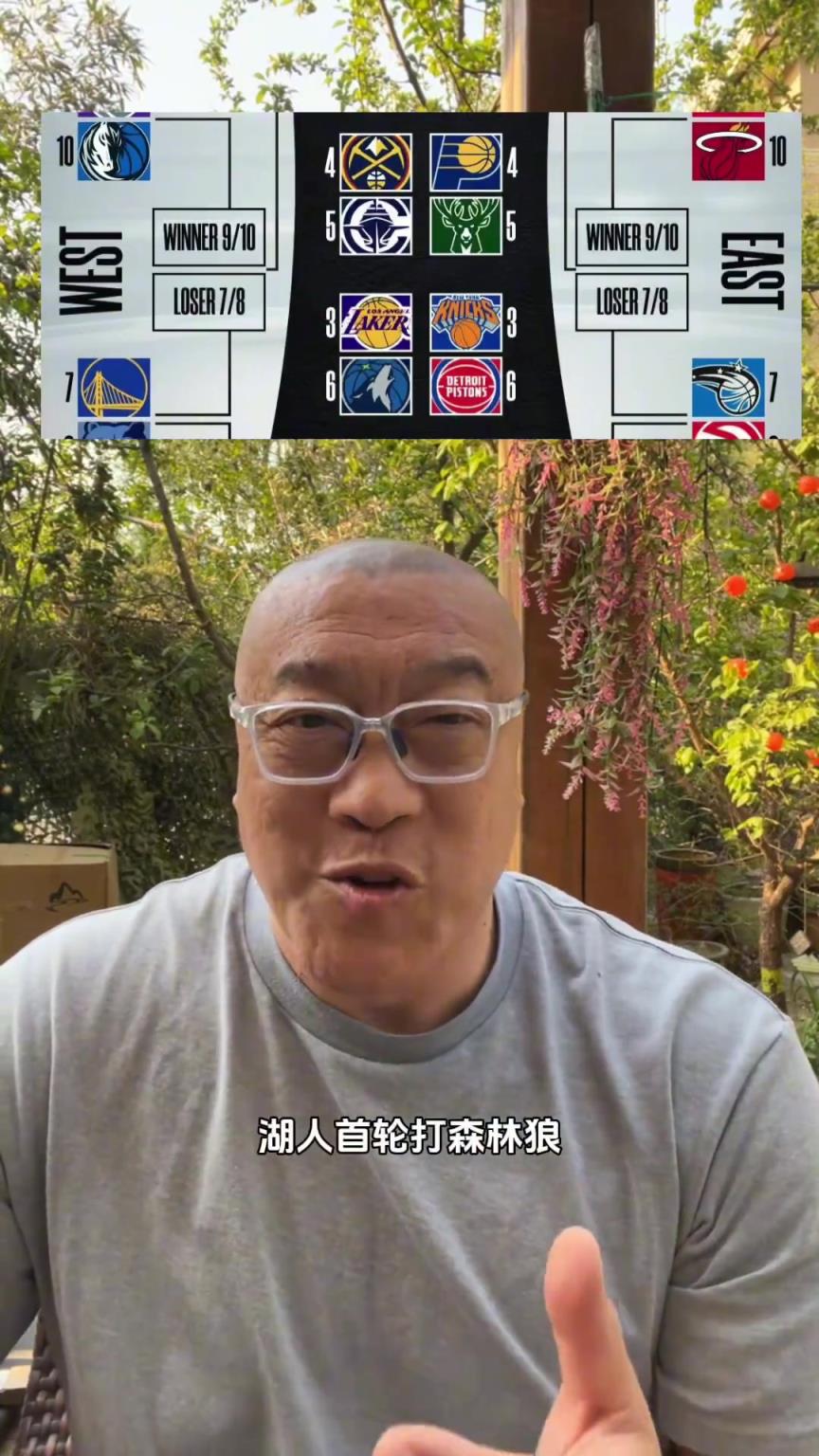 湖人打森林狼！馬?。褐灰獤|契奇像上賽季打戈貝爾那樣就行